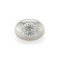 Diamond dome ring in 14kt white gold