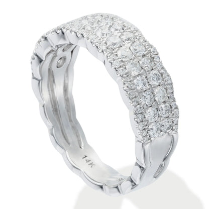 Diamond Pave Band Ring in 14kt Gold
