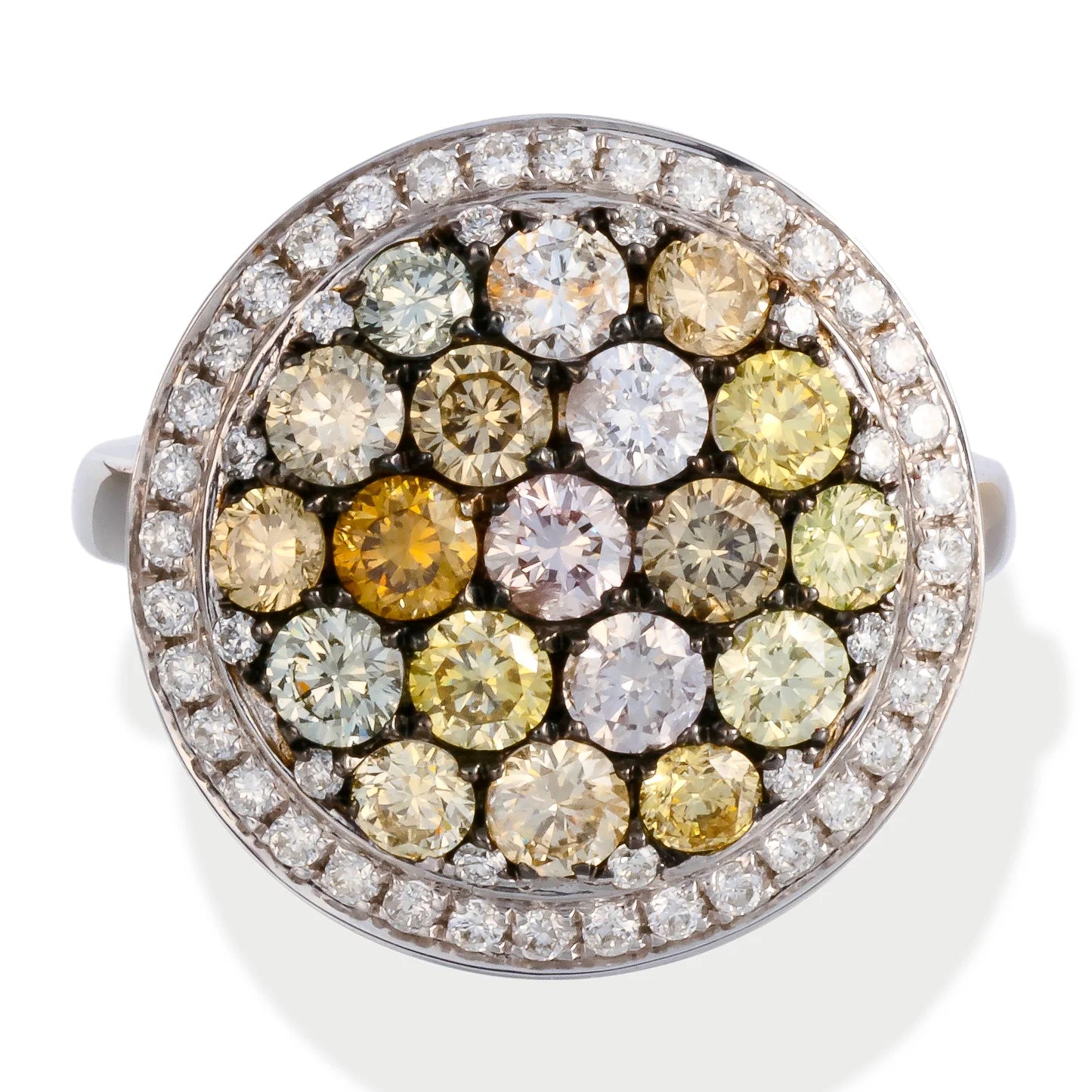 Diamond Multicolor Round Ring