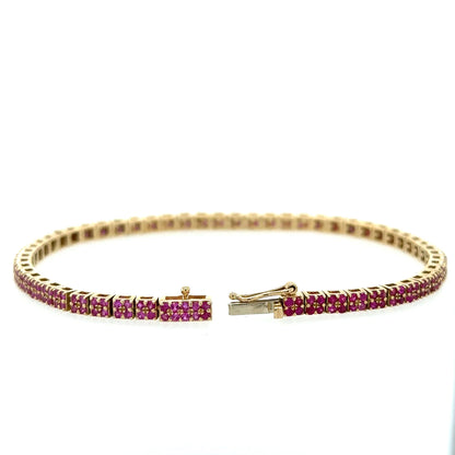 14kt Yellow Gold Ruby Bracelet