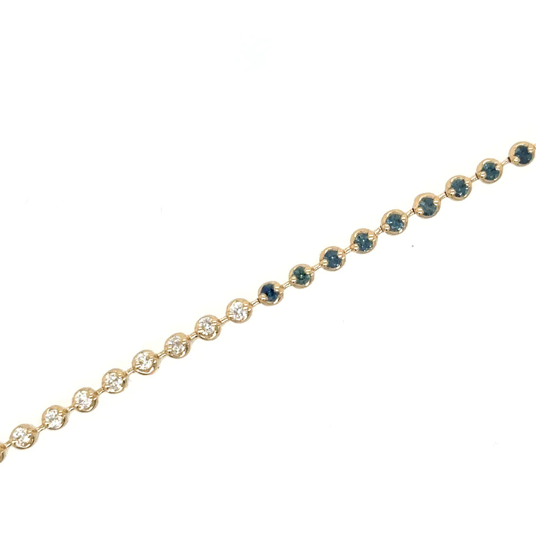 Diamond / Blue Sapphire Tennis Bracelet