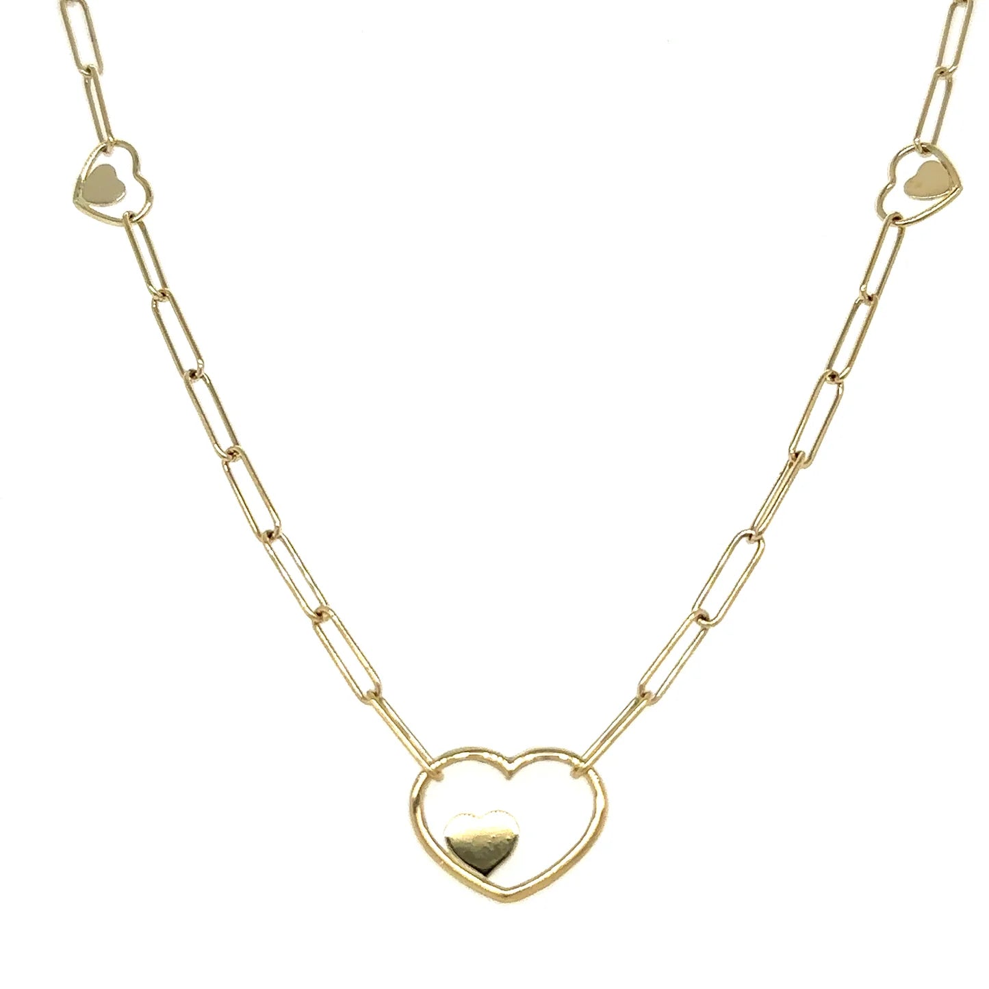 Paperclip Heart Necklace