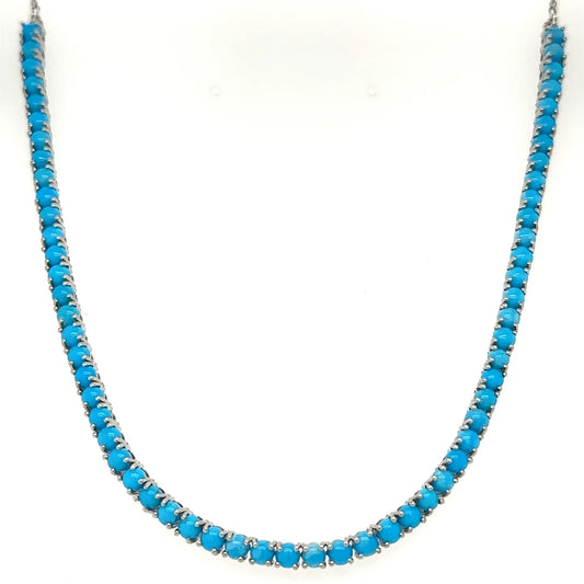 14k Yellow Gold Turquoise Necklace