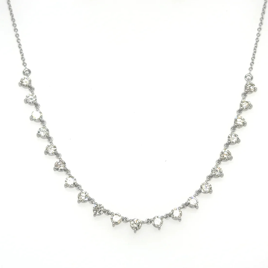 White Gold Necklace With Diamonds