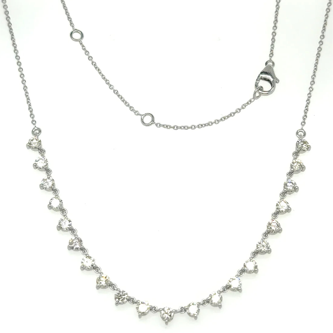 White Gold Necklace With Diamonds