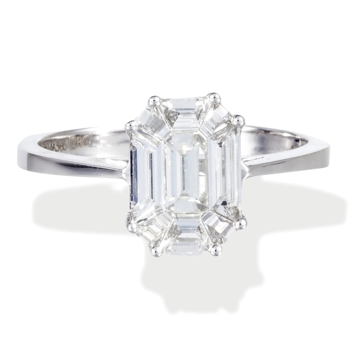 Diamond Emerald Shape Pie Cut Ring