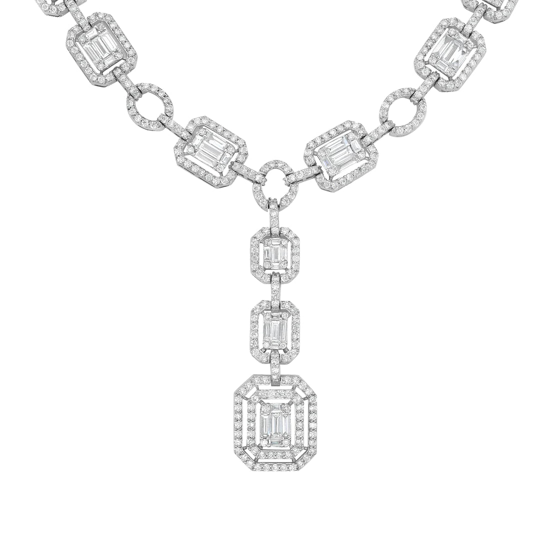 18k White Gold Diamond Necklace