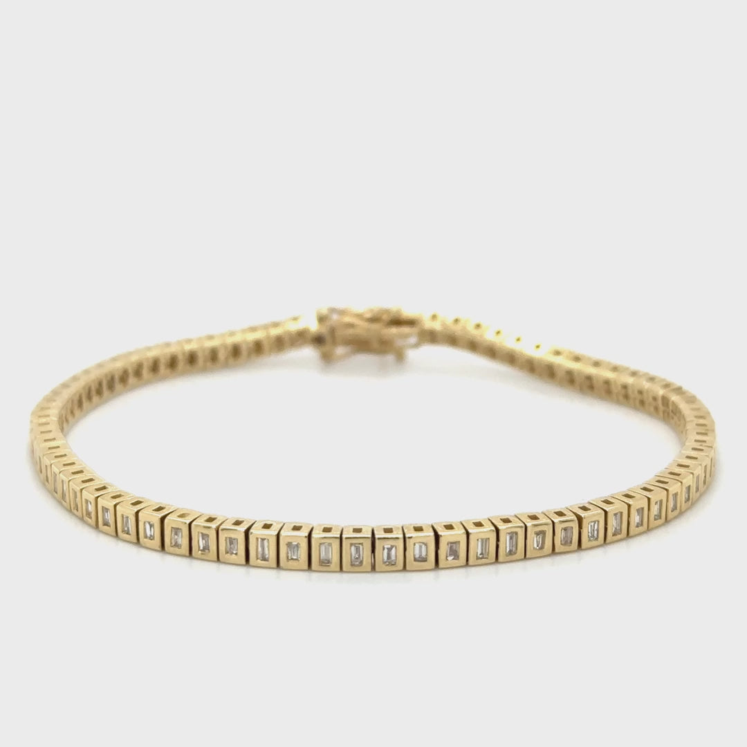 Baguette Diamonds Tennis Bracelet