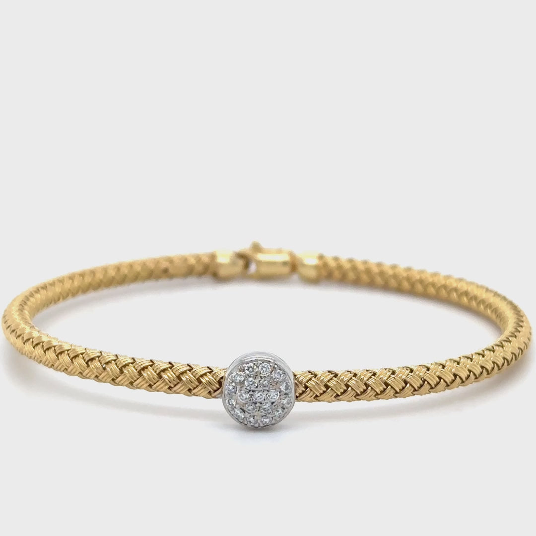 18kt Yellow Gold Diamond Bangle