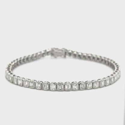 Emerald Cut Diamond Tennis Bracelet