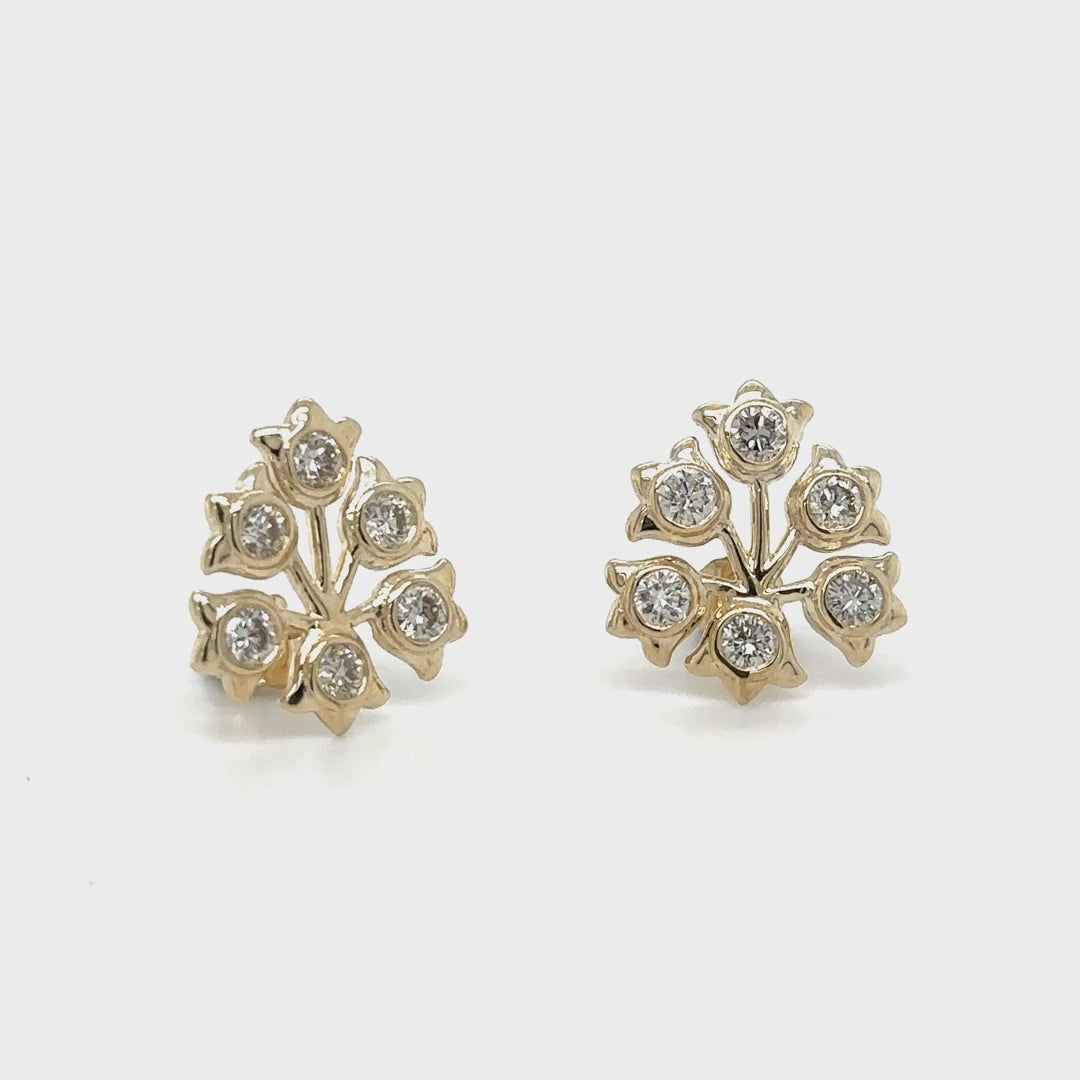 Yellow Gold Earring With Diamonds