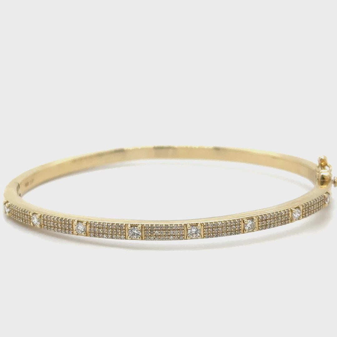 14kt Yellow Gold Diamond Bangle
