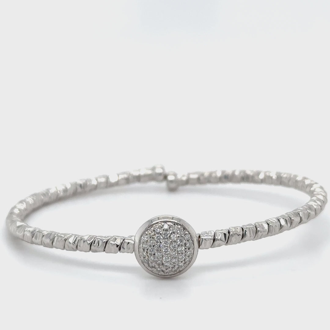 18kt Yellow Gold Diamond Bangle