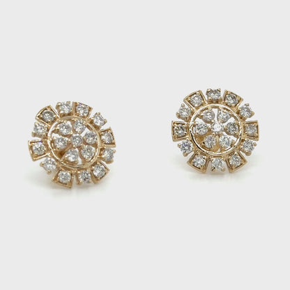 Yellow Gold Earring With Diamonds