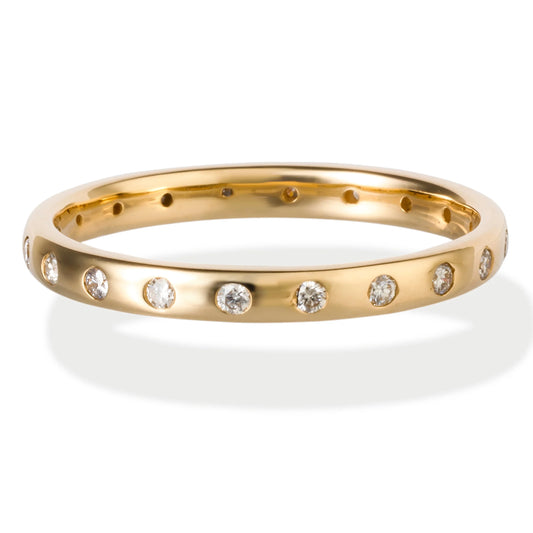 Diamond Dot Ring Band 14kt Gold