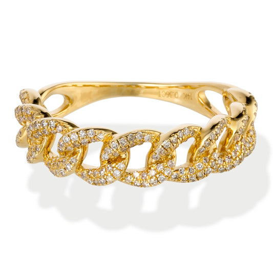 Diamond Link Ring 14kt Gold