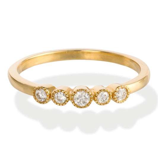 Diamond 5 Pcs Half Band 14kt Gold