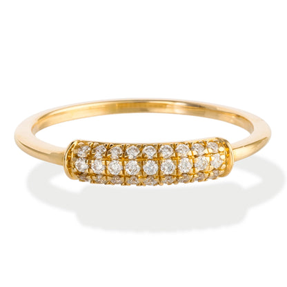 Diamond Bar Ring 14kt Gold