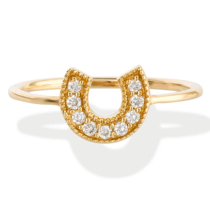 Diamond Horseshoe Ring 14kt Gold