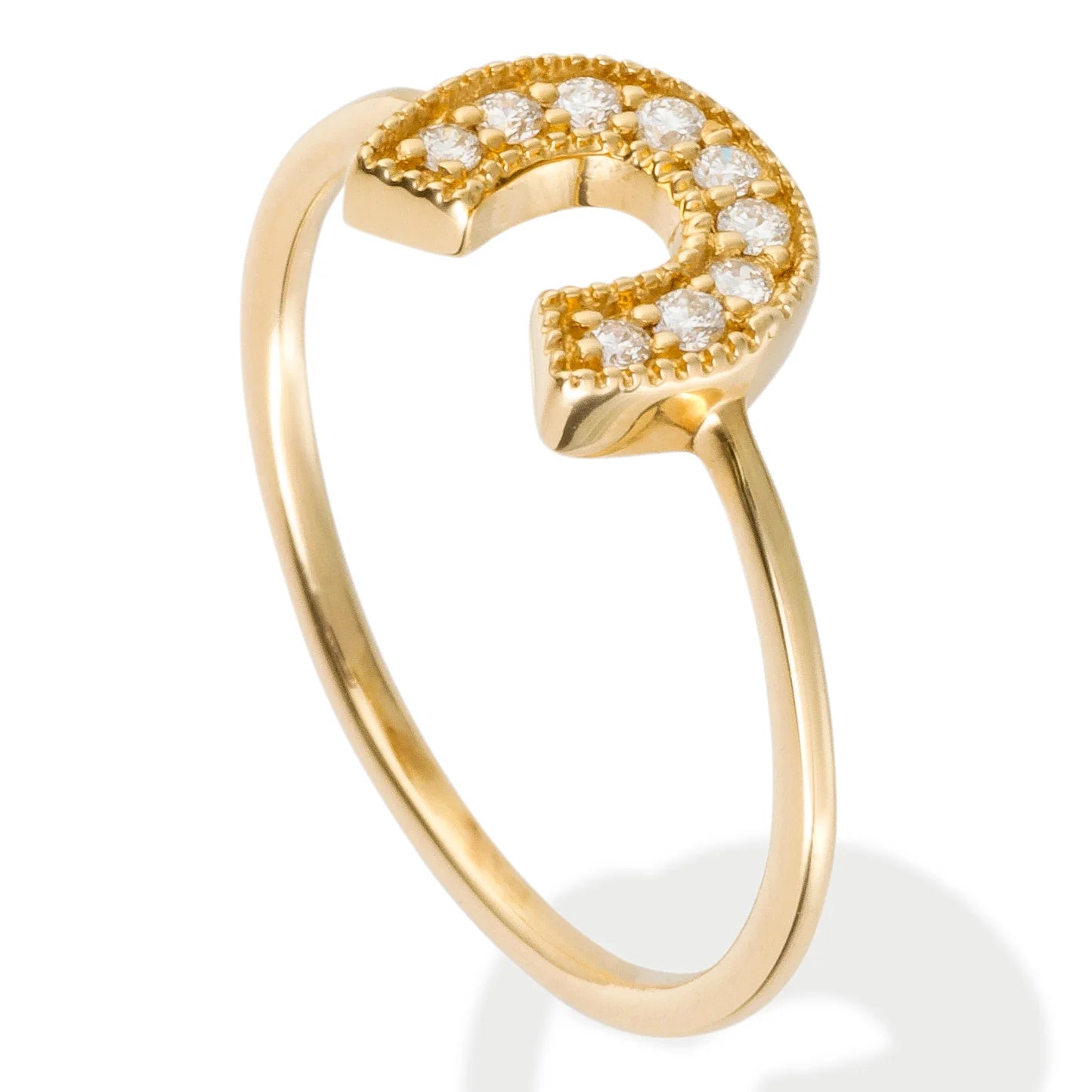 Diamond Horseshoe Ring 14kt Gold