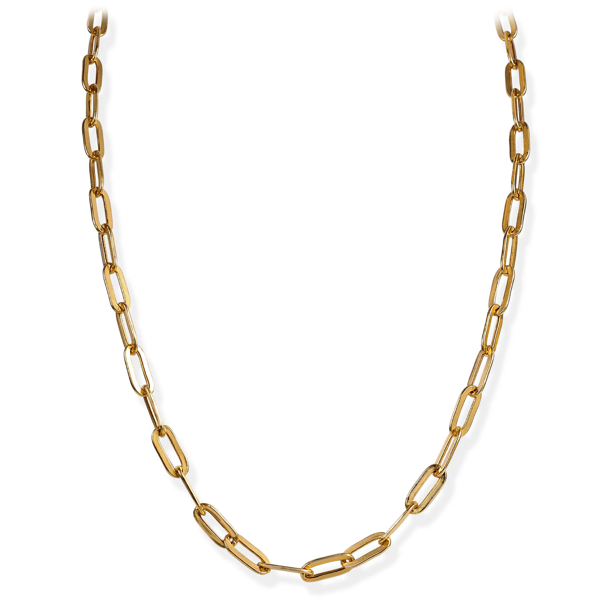 14kt Gold Flat Paperclip Necklace