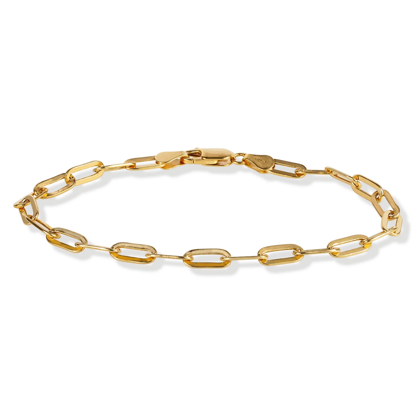 14kt Gold Flat Paperclip Chain