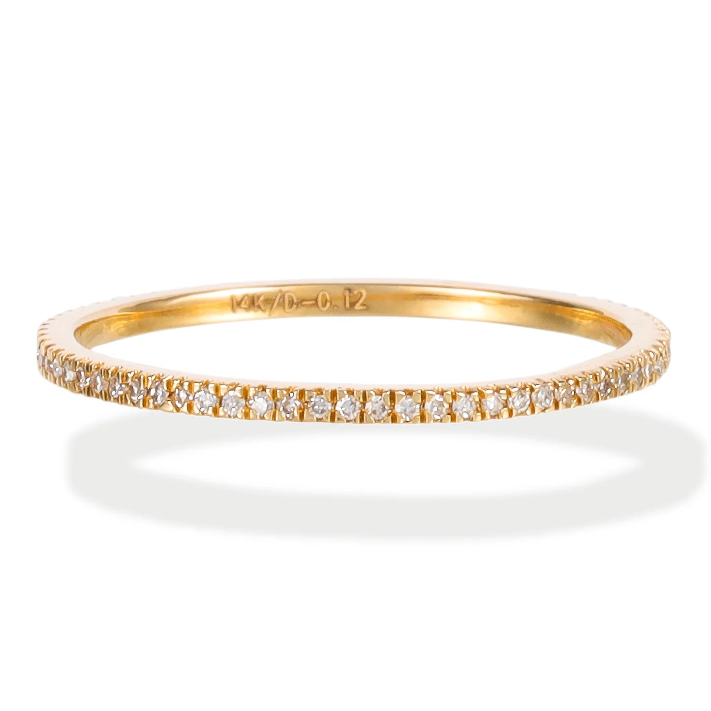 Diamond Ring Full Band 14kt Yellow Gold