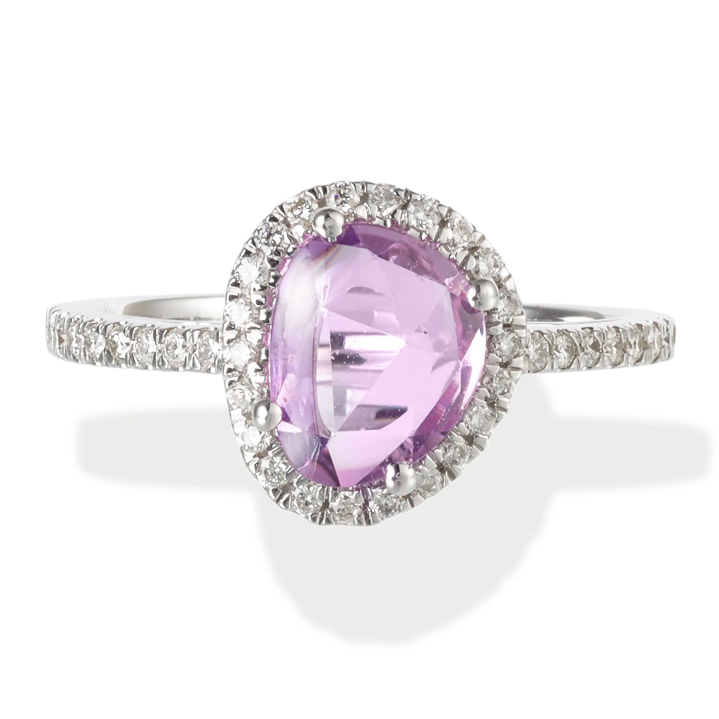 Diamond /sapphire Rose Cut Ring