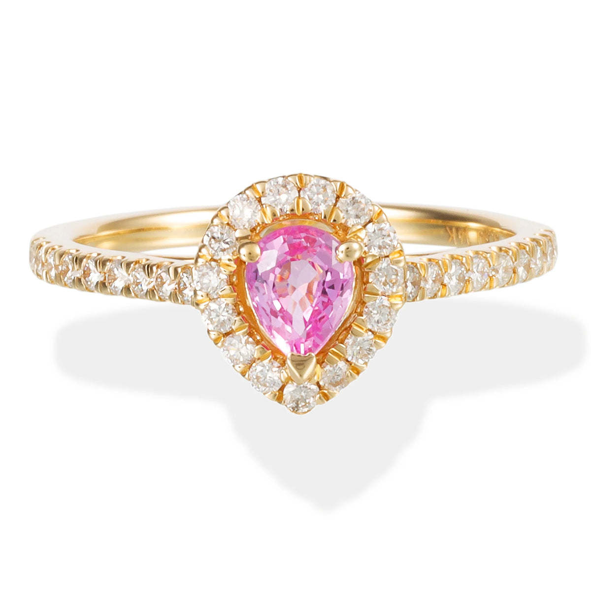 14kt Yellow Gold Diamond / Stone Pear Shape Ring