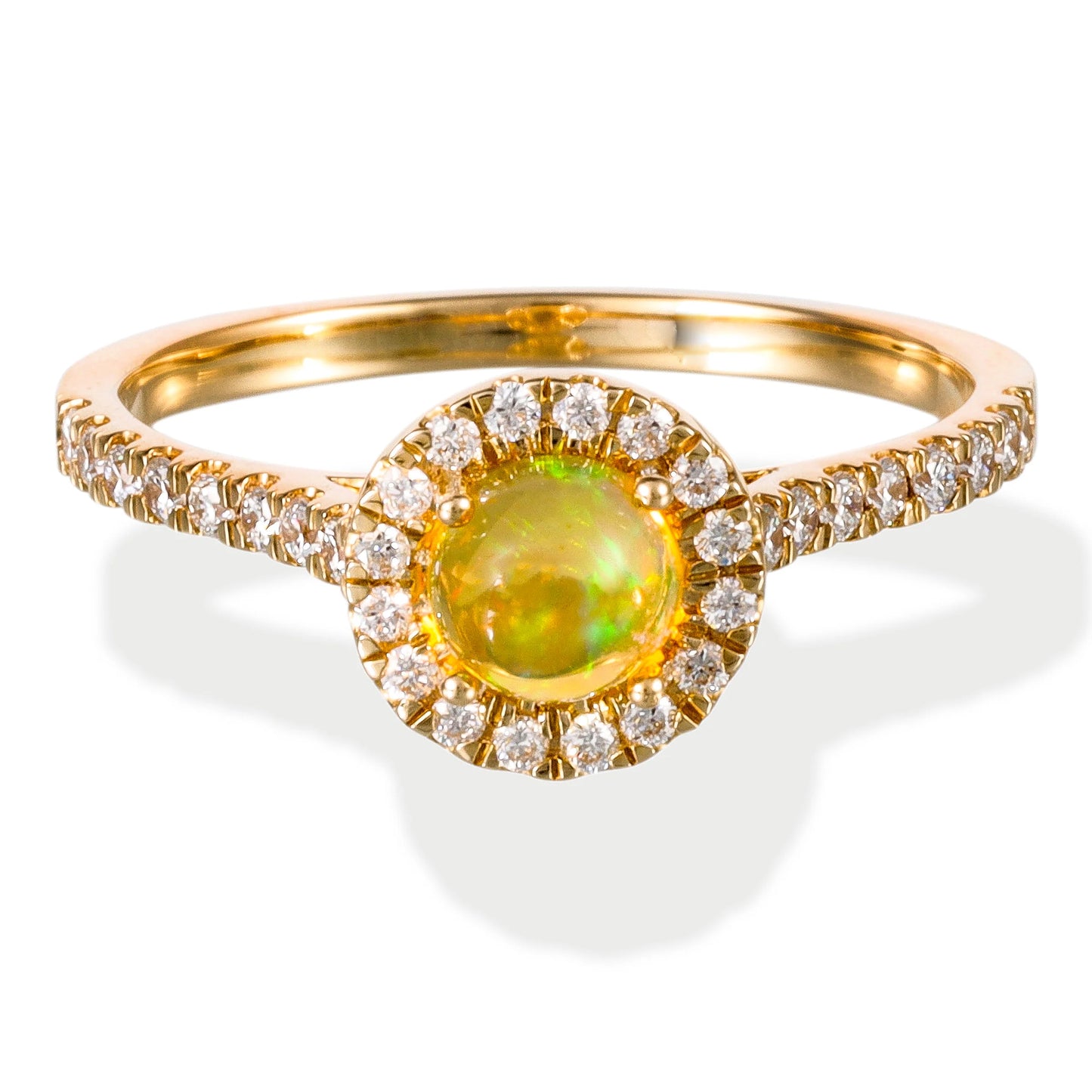 14kt Yellow Gold Diamond/ Stone Round Ring