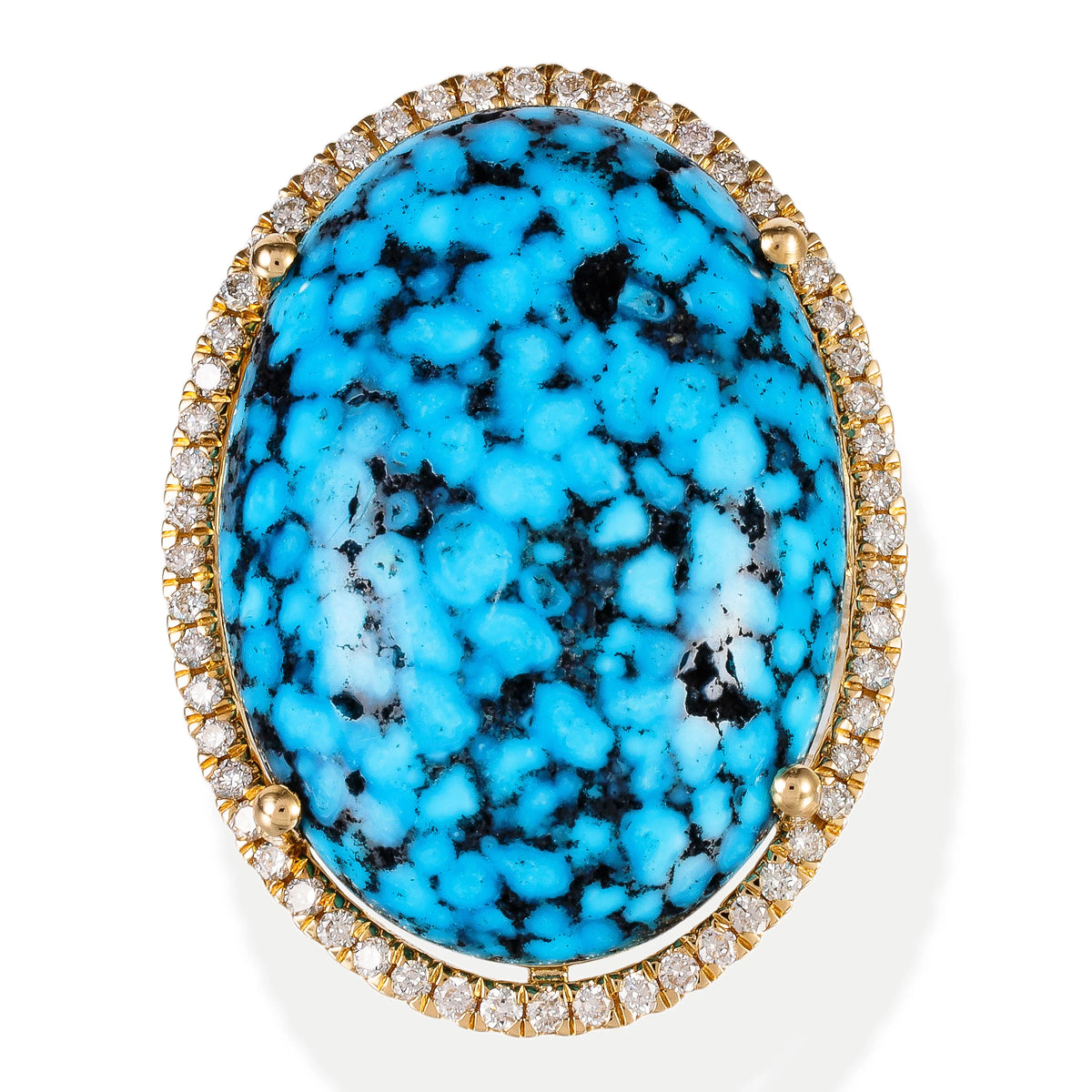 14kt Yellow Gold Diamond / Stone Oval Shape Ring