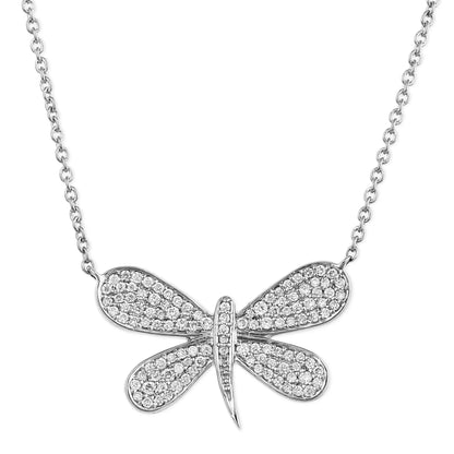 Diamond Dragonfly Necklace