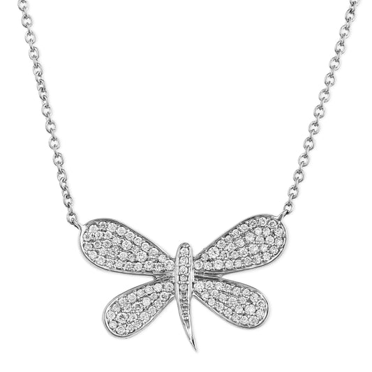 Diamond Dragonfly Necklace