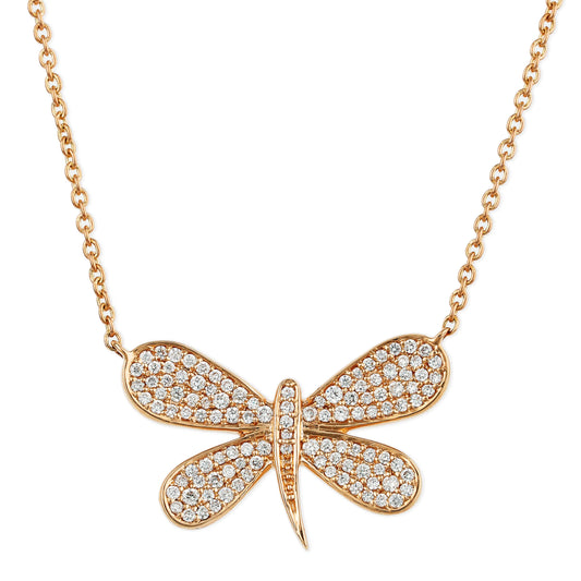 Diamond Dragonfly Necklace