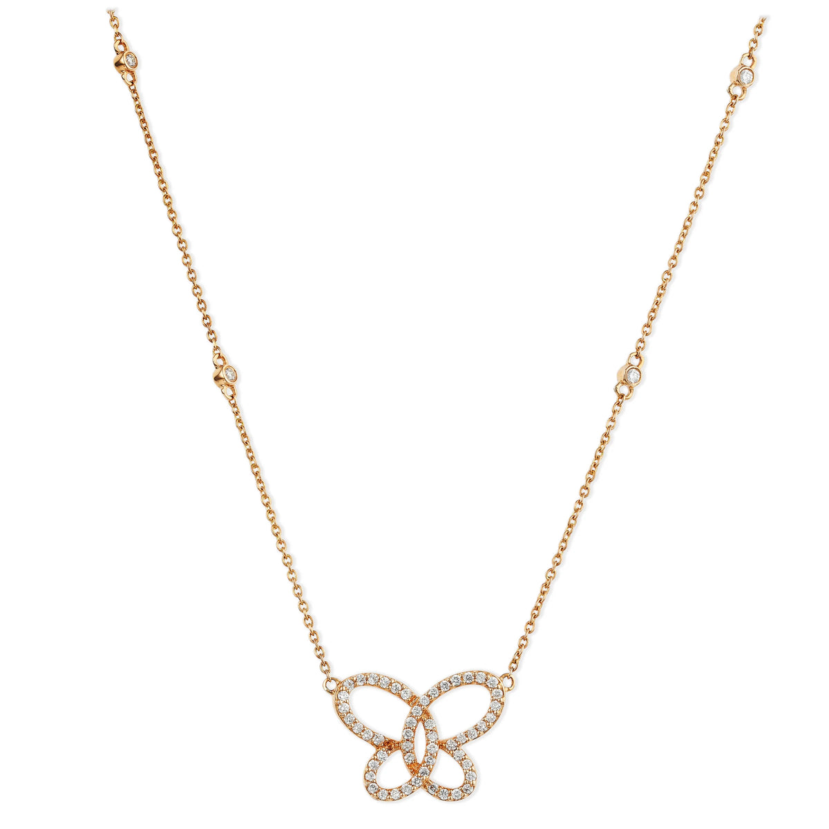 Diamond Butterfly Necklace