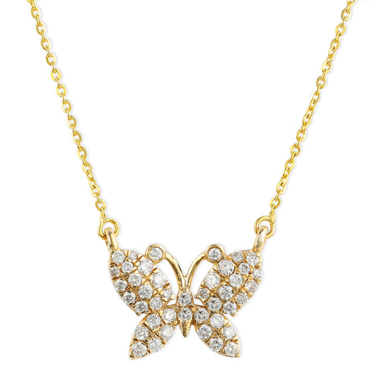 Diamond Butterfly Necklace