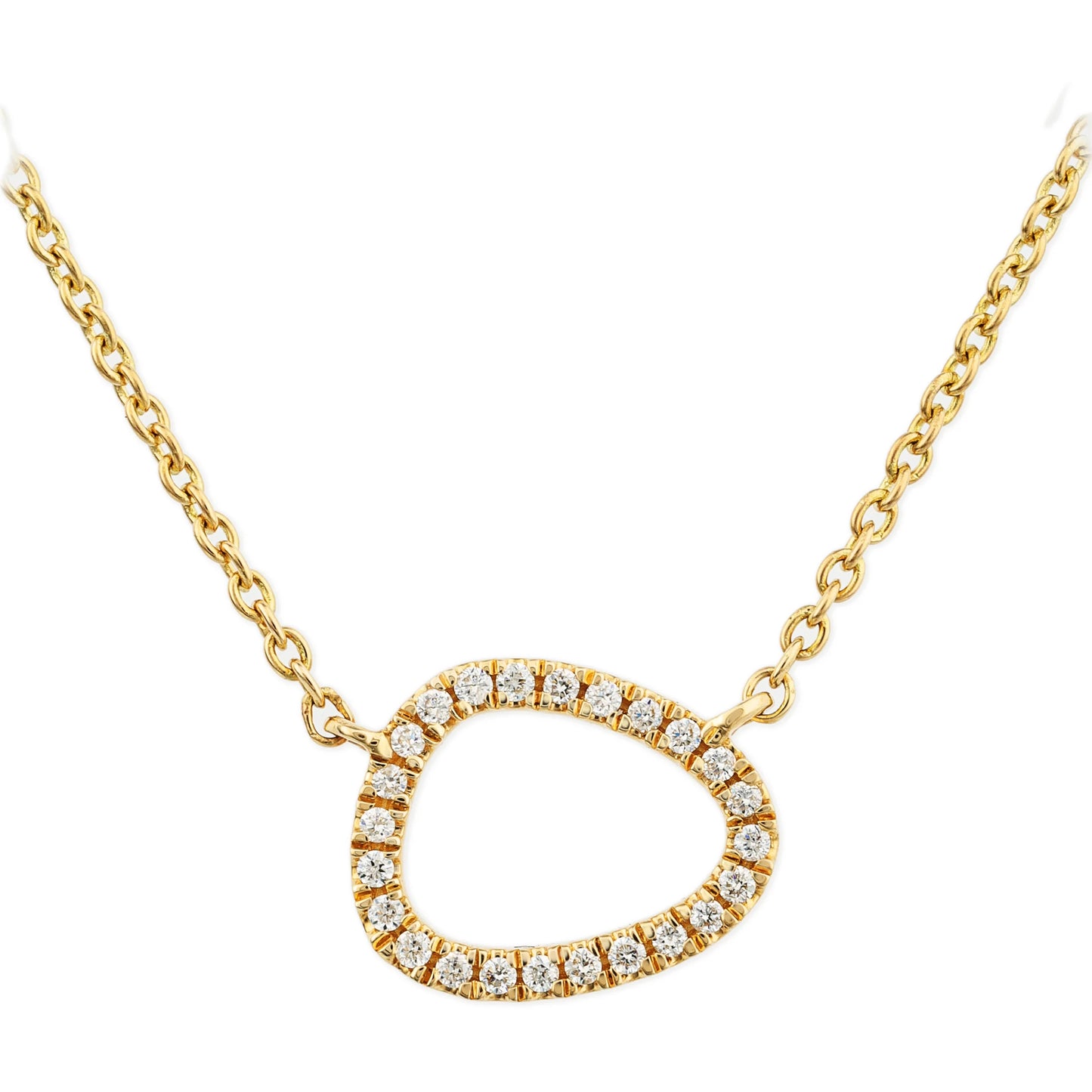 Diamond Open Irregular Necklace