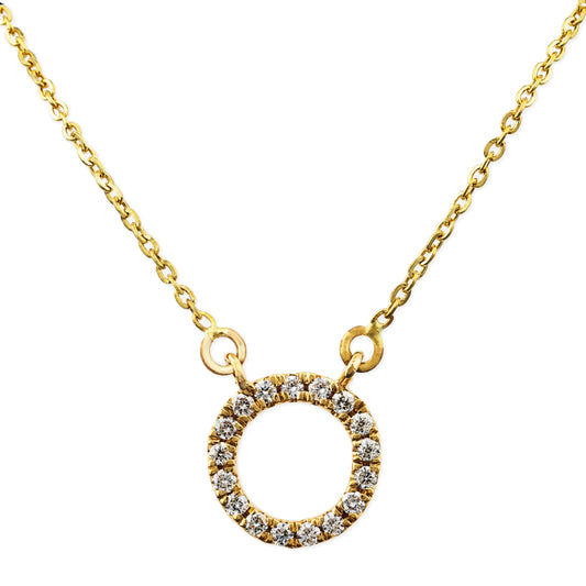 Diamond Open Circle Necklace