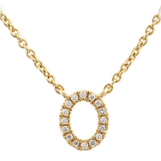 Diamond Open Oval Necklace