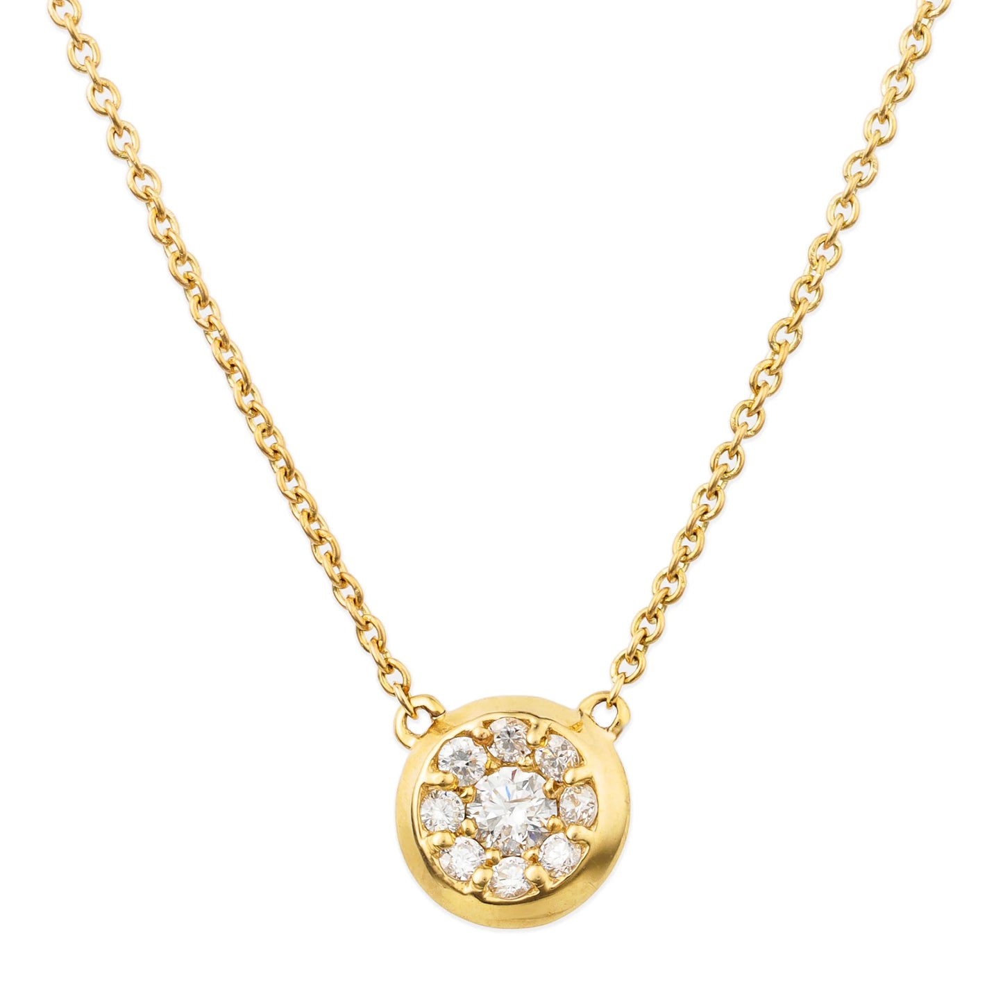 Diamond Disk Necklace