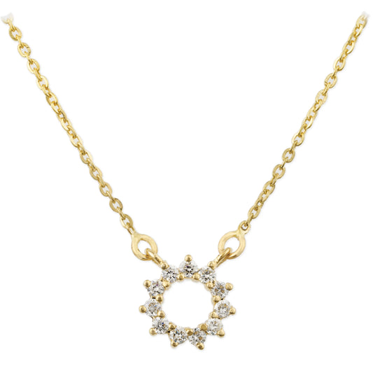 Diamond Open Circle Necklace