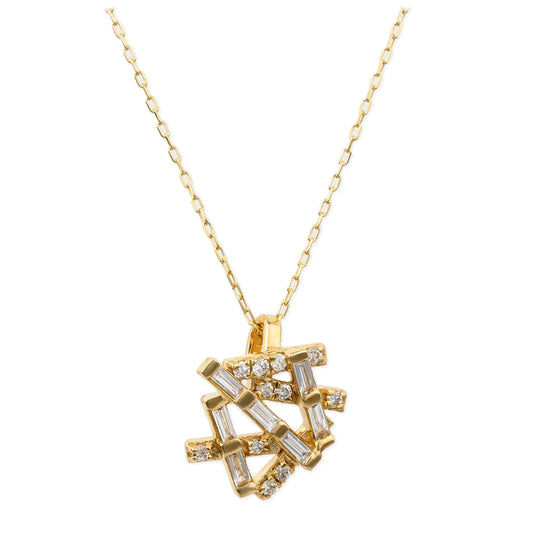 Diamond Baguette Pendent Necklace