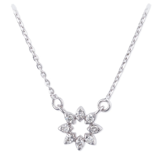 Diamond Open Circle Necklace