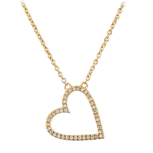 Diamond Open Heart Necklace