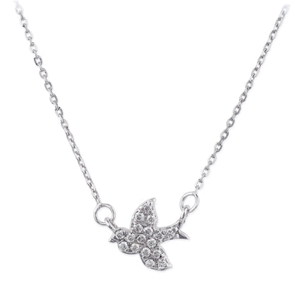 Diamond Bird Necklace