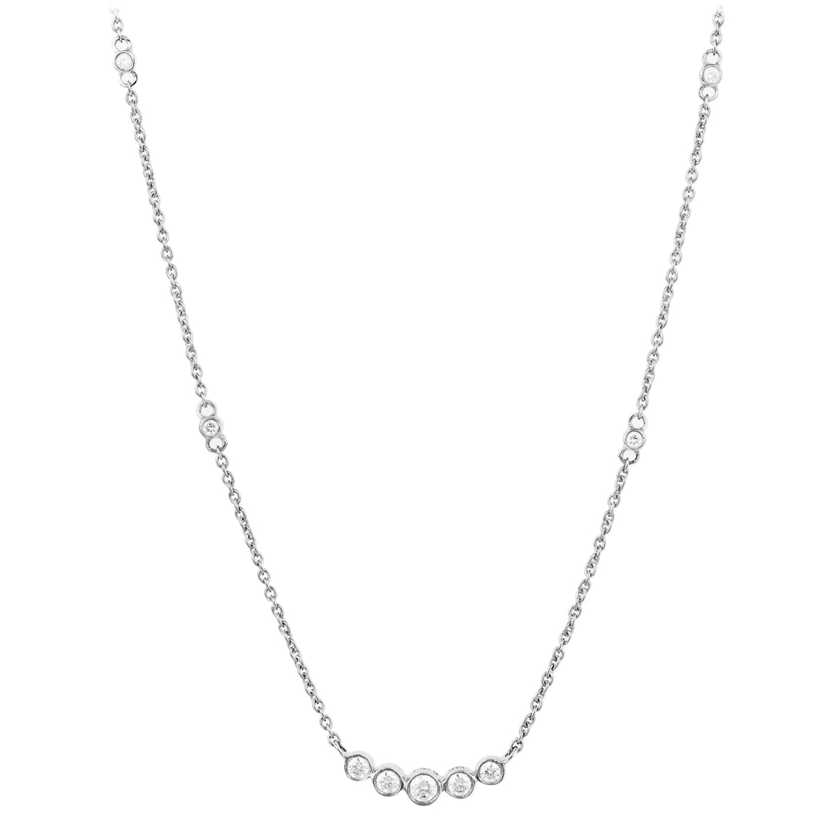Diamond 5 Pcs Curved Necklace