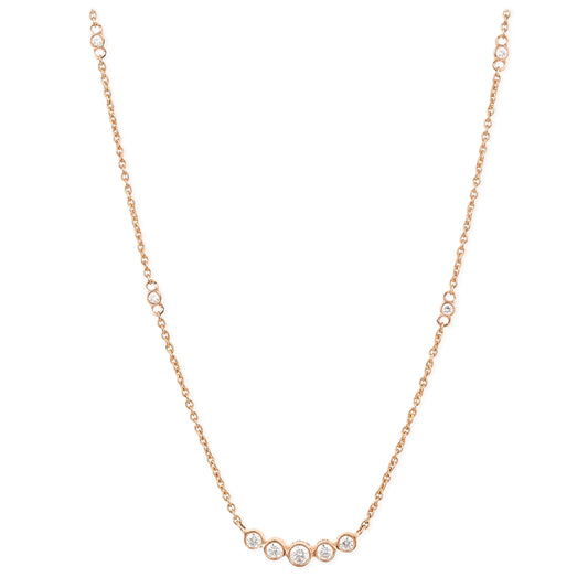 Diamond 5 Pcs Curved Necklace