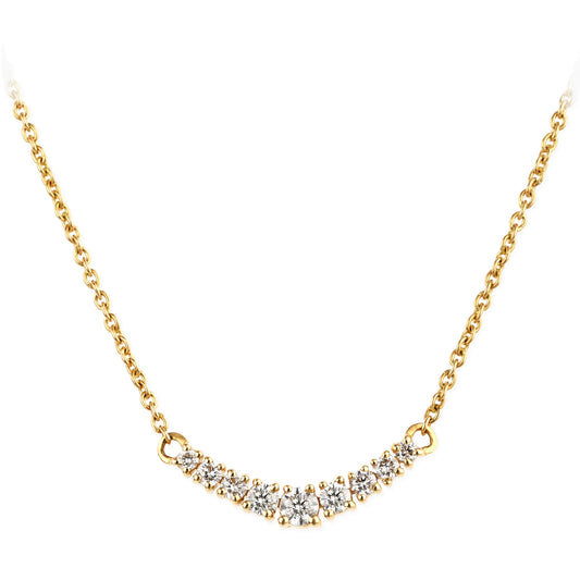 Diamond Curved Bar Necklace