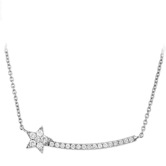 Diamond Star/bar Curved Necklace