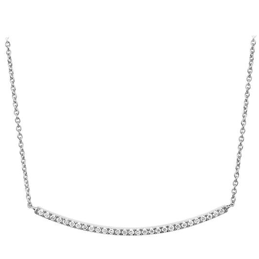 Diamond Curved Bar Necklace